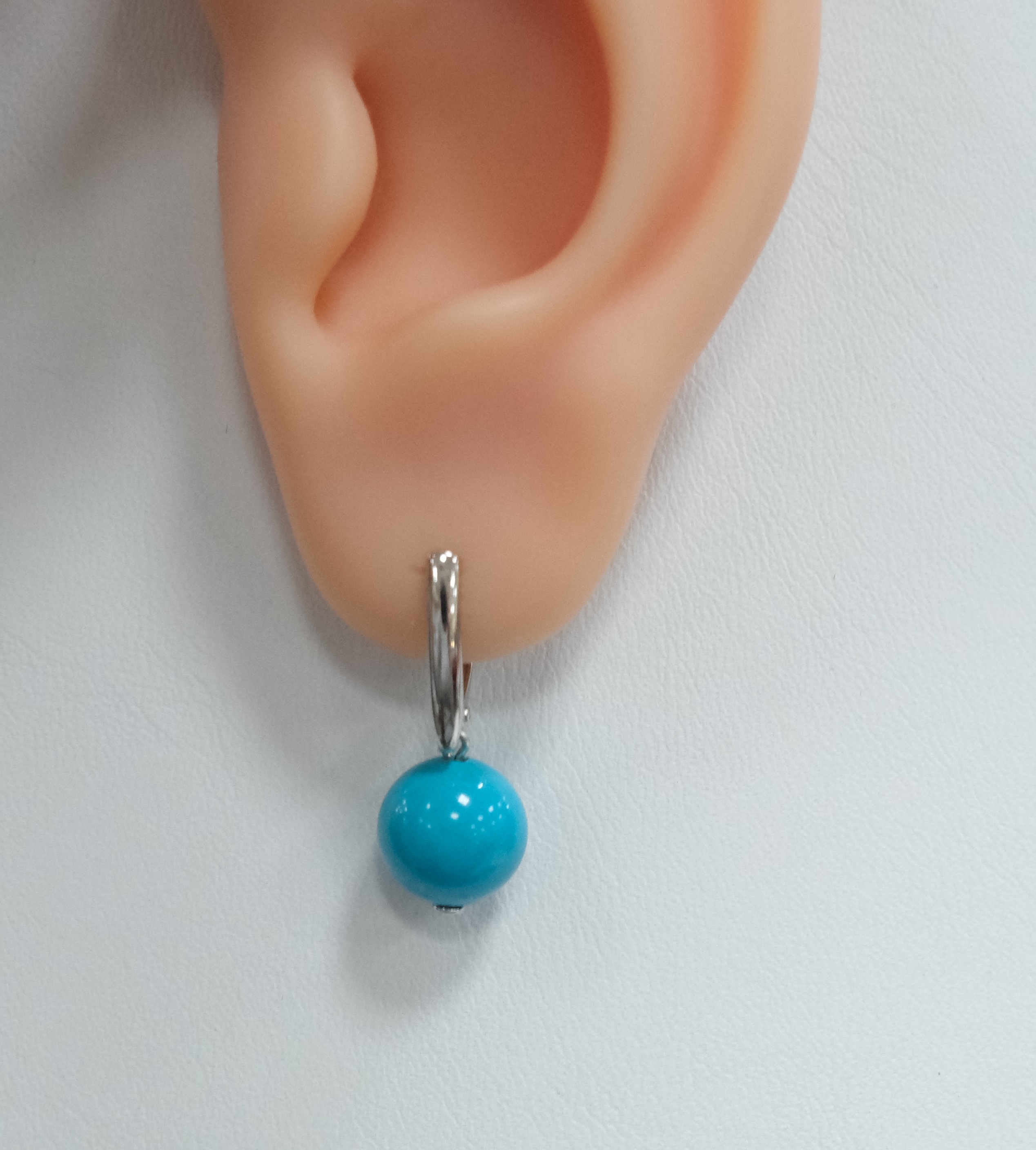Серебряные серьги с бирюзой